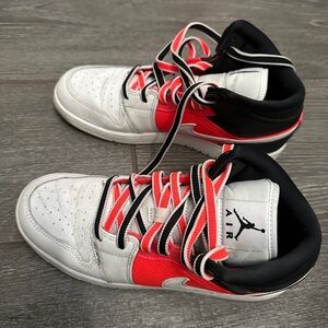 Nike Air Jordan White and Red High-Tops